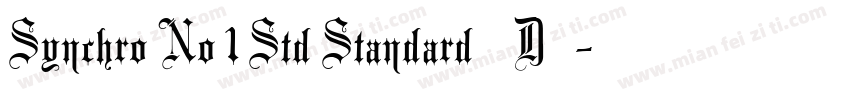 Synchro No 1 Std Standard (D)字体转换